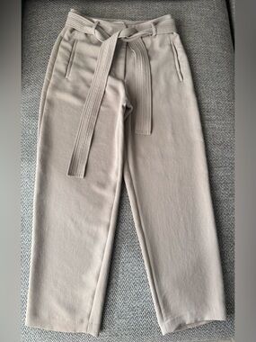 NWOT Wilfred Aritzia Tie-Front Pants Size 10 Taupe Greige Office Career Pants